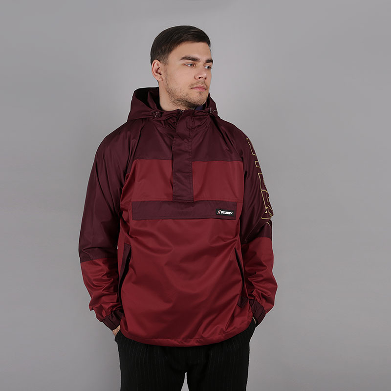 мужская бордовая куртка Stussy Alpine Pollover 115419-red - цена, описание, фото 1